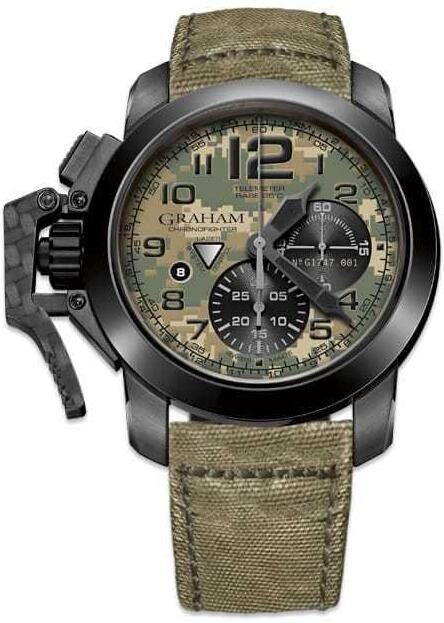 Review Replica Watch Graham Chronofighter Black Arrow Digi Camo 2CCAU.G05A